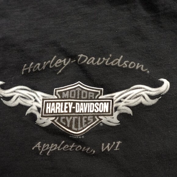 Harley-Davidson Long Sleeve Graphic T-Shirt Women’s Large Black Biker Moto - Picture 10 of 10